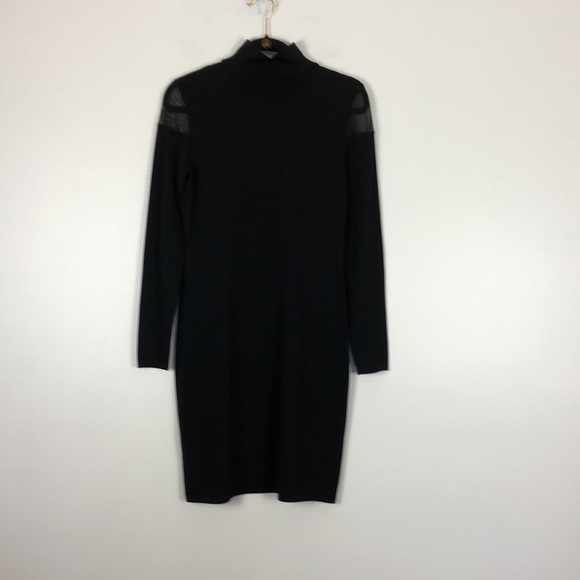 Ralph Lauren black long sleeve sheer shoulder turtleneck dress Size Medium - Picture 5 of 6